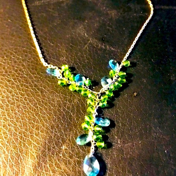 Givenchy Gold Tone with Green Crystal Drops - Picture 3 of 7